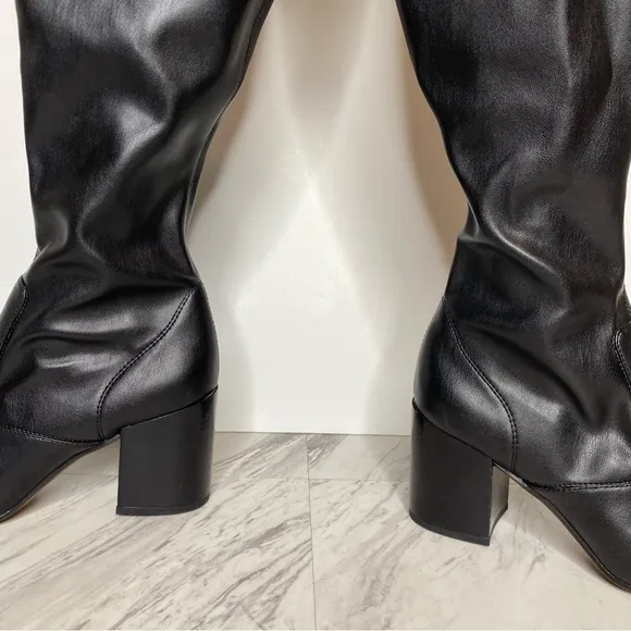 Franco Sarto Talfer Black Tall Heeled Boot 8M