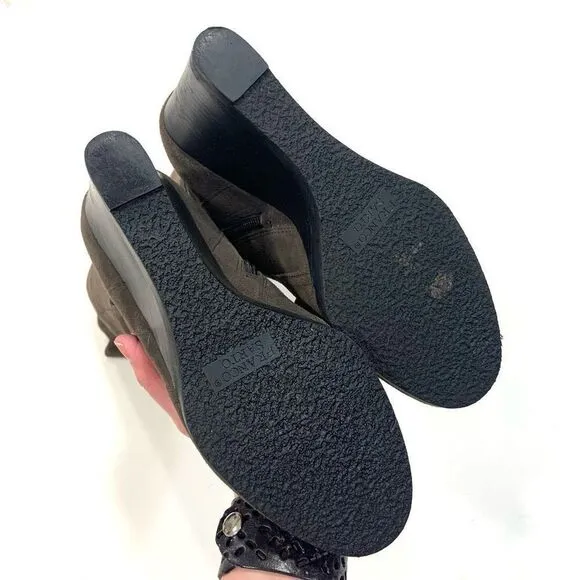 FRANCO SARTO Suede Wedge Boots (Sz 40)
