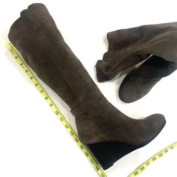 FRANCO SARTO Suede Wedge Boots (Sz 40)