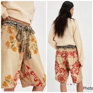 Free People Augusta Embroidered Pull On Shorts Floral XS