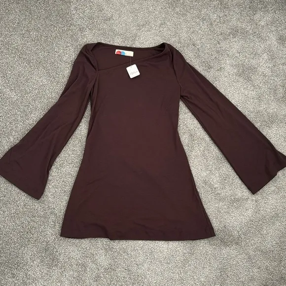 Free People Beach | Amiga Mini Dress | Darkest Chocolate