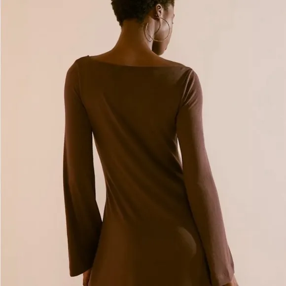 Free People Beach | Amiga Mini Dress | Darkest Chocolate