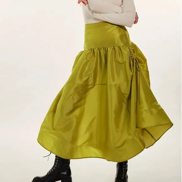 Free people Emery Drop-Waist Midi Skirt