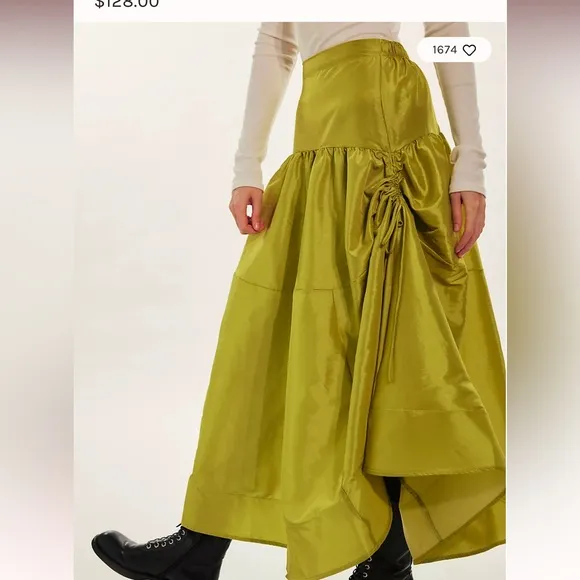 Free people Emery Drop-Waist Midi Skirt