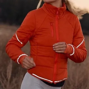 Free People FP Movement Gathering Storm Run Puffer Red/ Rouge