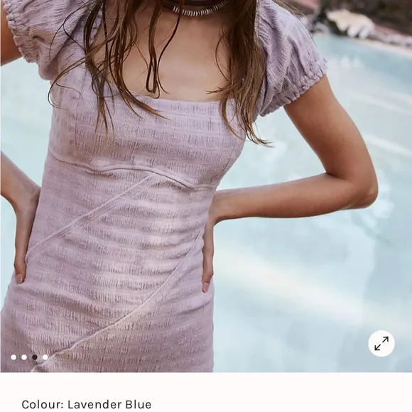 Free People Lilac Elle Flare Mini Dress