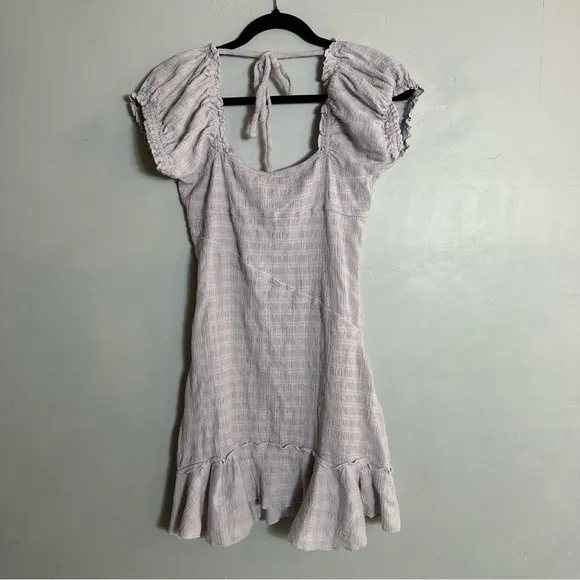 Free People Lilac Elle Flare Mini Dress