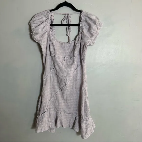 Free People Lilac Elle Flare Mini Dress