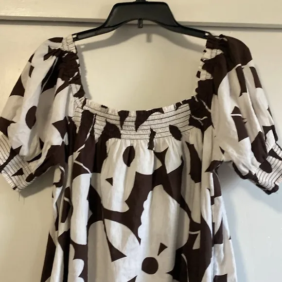 Free People Mika Printed Combo Mini Dress with pockets