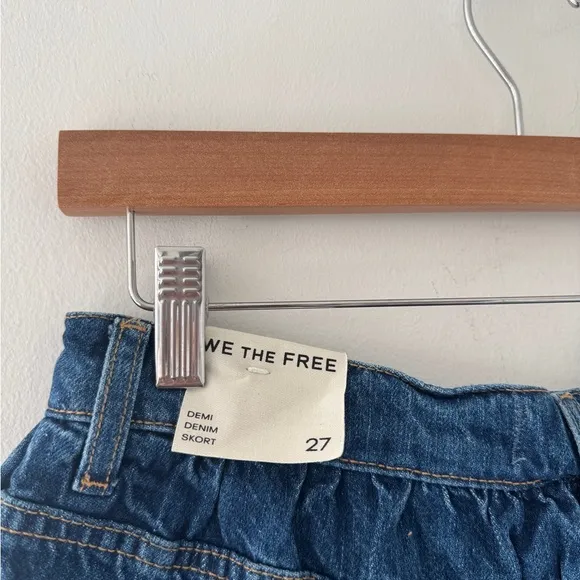 FREE PEOPLE NWT Demi Denim Skort