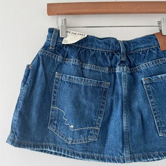 FREE PEOPLE NWT Demi Denim Skort