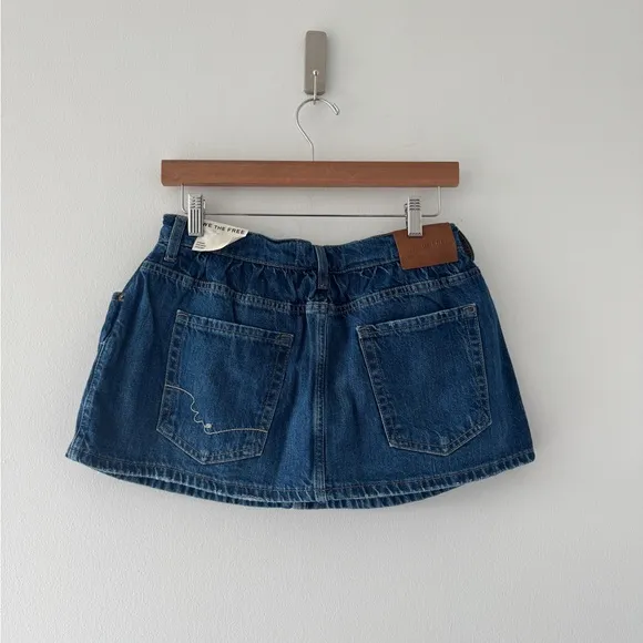 FREE PEOPLE NWT Demi Denim Skort