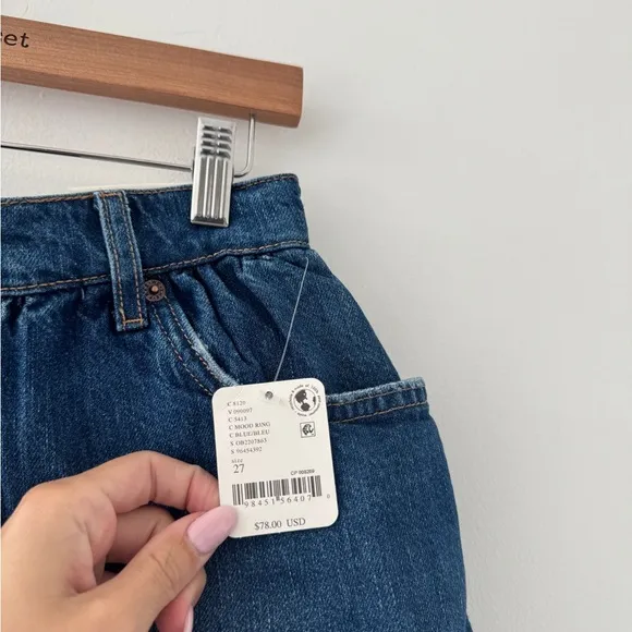 FREE PEOPLE NWT Demi Denim Skort