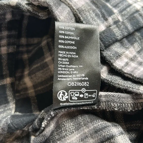 Free People Serena Micro Skort Plaid High Rise Relaxed A Line Black Sz 4 NEW