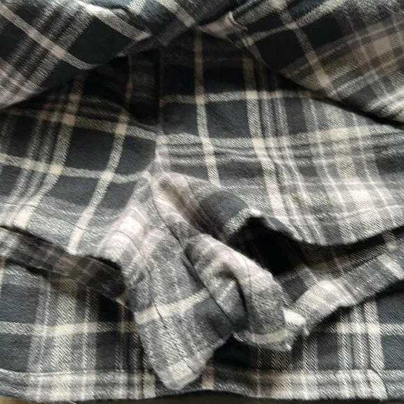 Free People Serena Micro Skort Plaid High Rise Relaxed A Line Black Sz 4 NEW