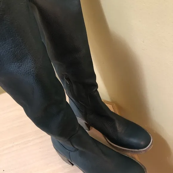 Free People Soft Leather Essential Tall Slouch Boots EXCELLENT condition