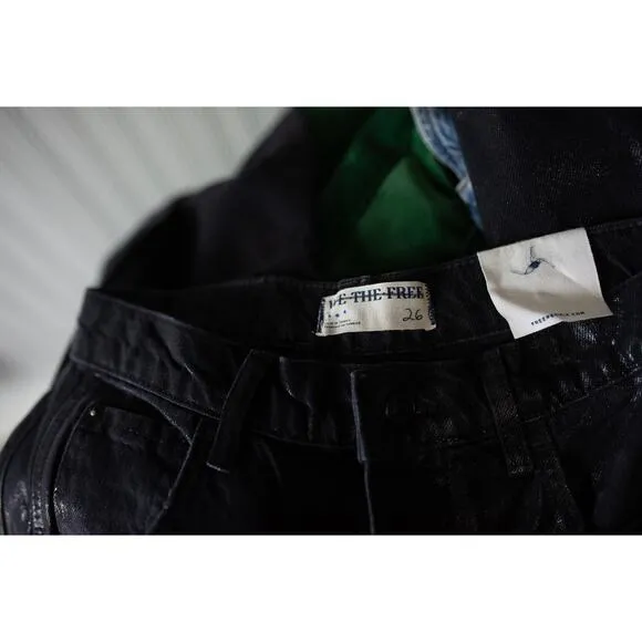 Free People We The Free Good Luck Coated Jeans 26 NEW Starlight