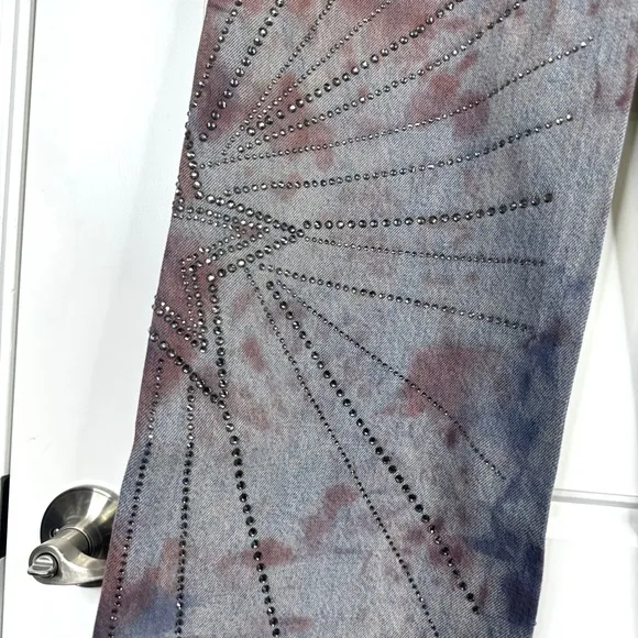 FREE PEOPLE We The Free NEW Aurora Mid Rise Jeans Crystal Embellished Sz 24 RARE