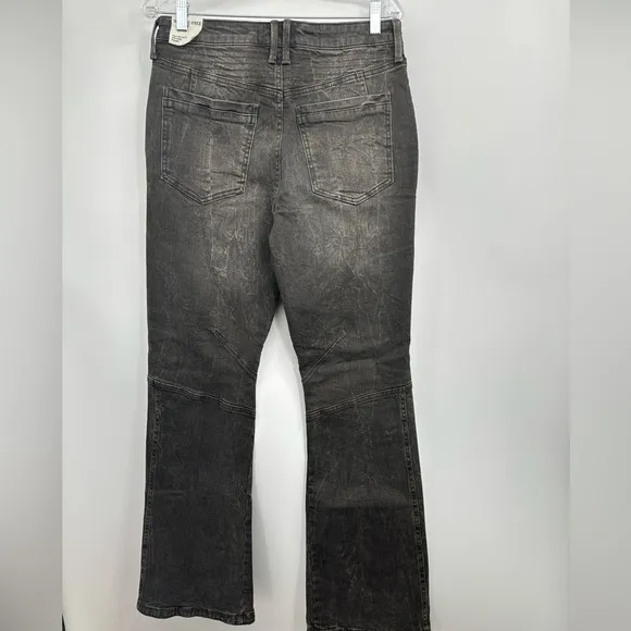 Free People We The Free Vector Moto Mid Rise Flare Jeans Size 25