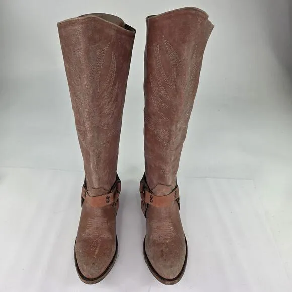 Freebird By Steven Phoenix Boots US 8 M Womens Brown Harness PHNIX Tall Leather