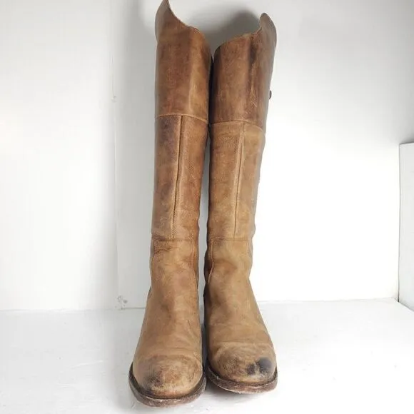 FREEBIRD By Steven Women's Stabl Size US 7 Tall Brown Leather Motorcycle Boots