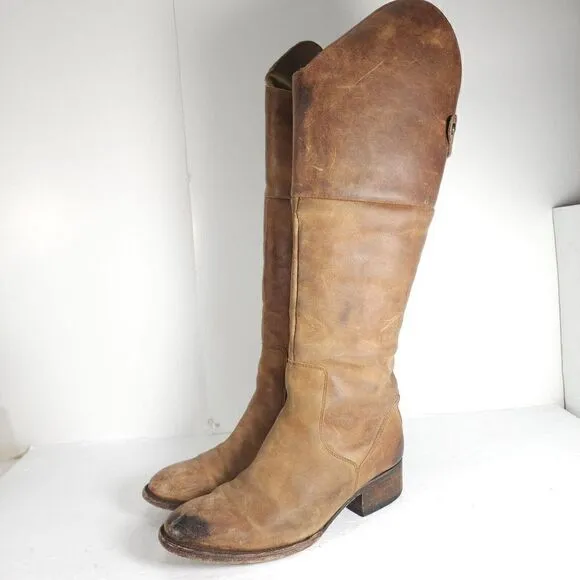 FREEBIRD By Steven Women's Stabl Size US 7 Tall Brown Leather Motorcycle Boots