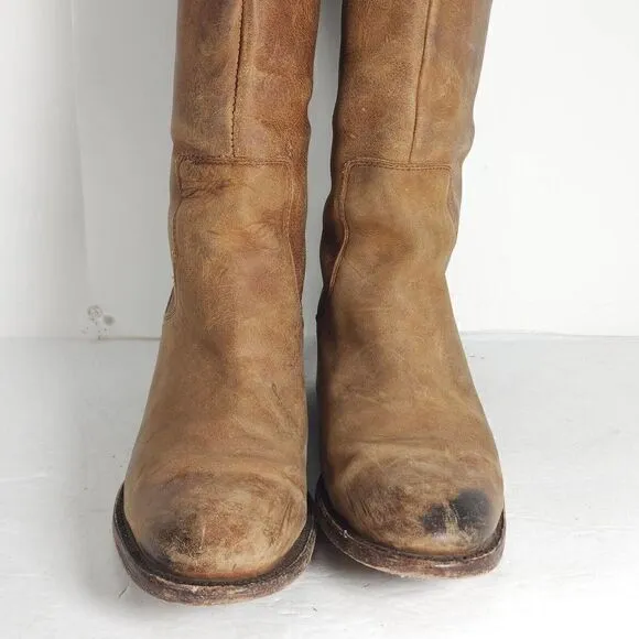 FREEBIRD By Steven Women's Stabl Size US 7 Tall Brown Leather Motorcycle Boots