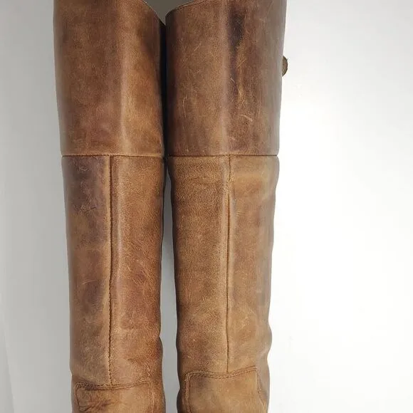 FREEBIRD By Steven Women's Stabl Size US 7 Tall Brown Leather Motorcycle Boots