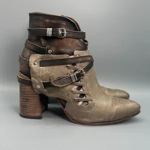 Freebird Jerome Womens 10 Brown Leather Pointed Toe Western Cowgirl Ankle Bootie