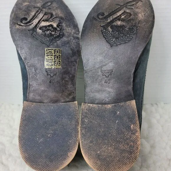 Free People Brady Womens  Slip On Shoes Size 9.5 Gray Leather Loafer Shoes