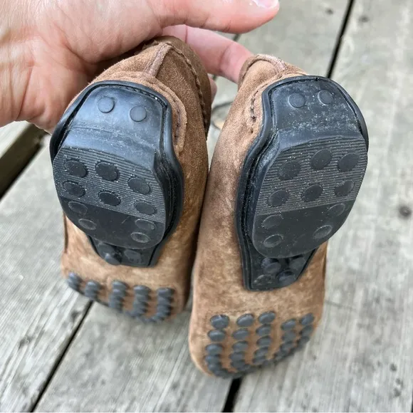 French Sole fs/ny Women’s Stella Suede Brown Moccasin Shoes Sz 39