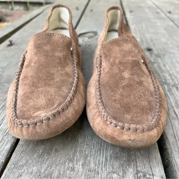 French Sole fs/ny Women’s Stella Suede Brown Moccasin Shoes Sz 39