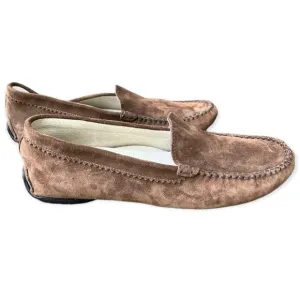 French Sole fs/ny Women’s Stella Suede Brown Moccasin Shoes Sz 39