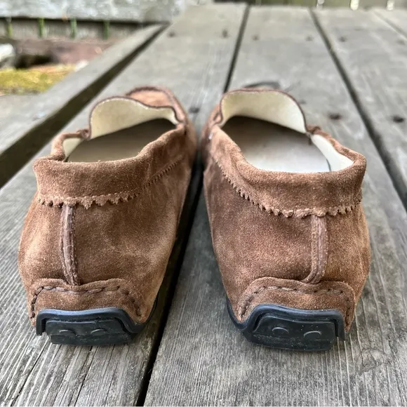 French Sole fs/ny Women’s Stella Suede Brown Moccasin Shoes Sz 39
