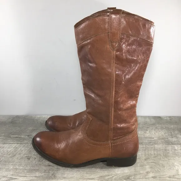 Frye #3471446 Melissa Tall Leather Riding Western Cowboy Womens Boots Size 7.5