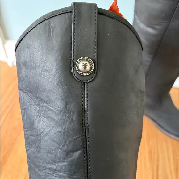 FRYE Black Leather Knee-High Boots