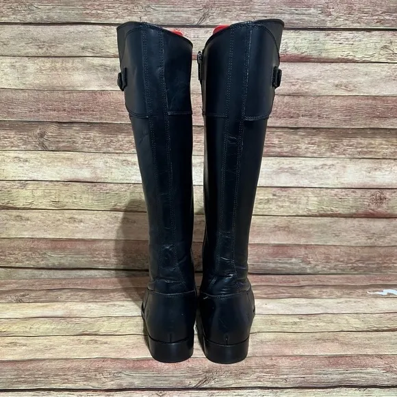 Frye Black Leather Molly Tall Boots