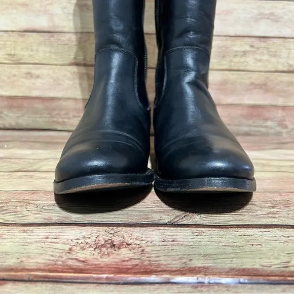 Frye Black Leather Molly Tall Boots