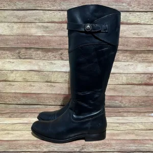 Frye Black Leather Molly Tall Boots
