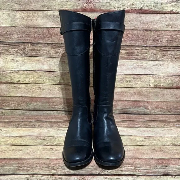Frye Black Leather Molly Tall Boots