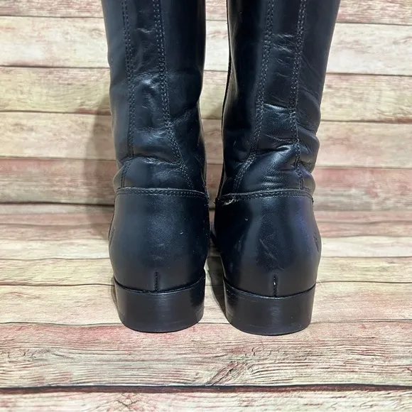 Frye Black Leather Molly Tall Boots