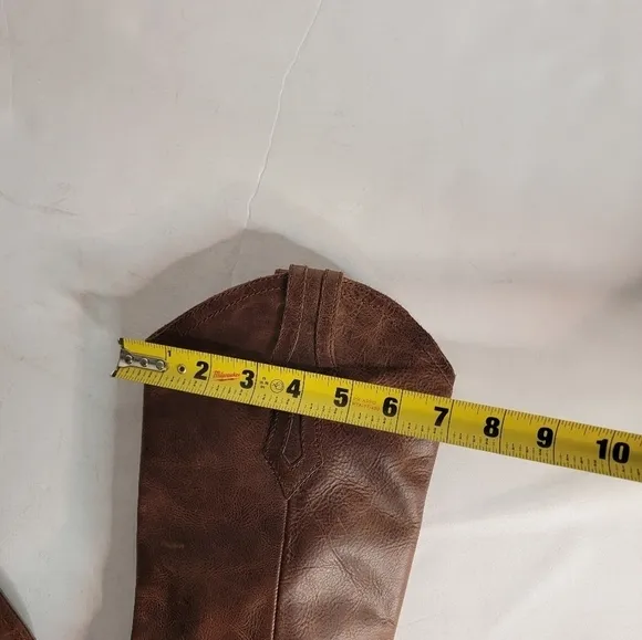 Frye Boots 6.5 Ray Seam Pull On Tall Leather Ridding Western Tan Brown