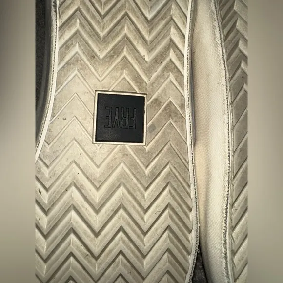 Frye Brett Mens Size 9.5 Slip On Sneakers Shoes White Leather Comfort