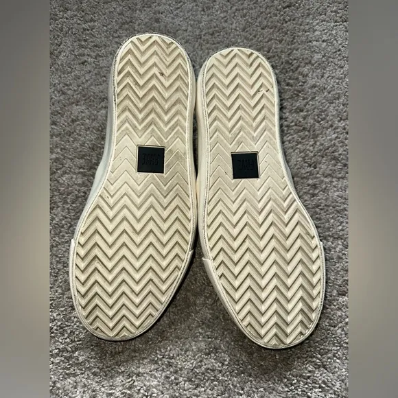 Frye Brett Mens Size 9.5 Slip On Sneakers Shoes White Leather Comfort