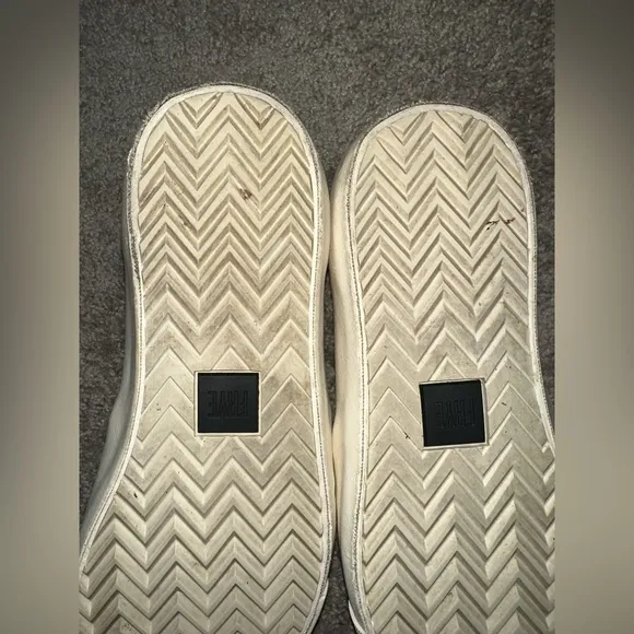 Frye Brett Mens Size 9.5 Slip On Sneakers Shoes White Leather Comfort