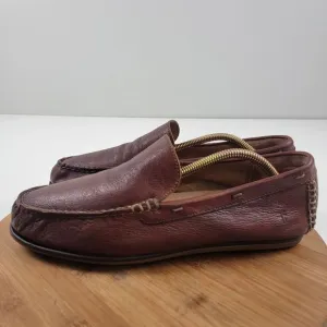 Frye Brown Leather Slip On Loafers Mens Size 10