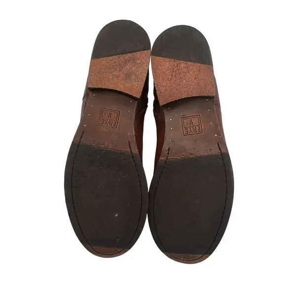 Frye Brown Molly D Ring Buckle Ankle Boots Size 8 1/2 Women's