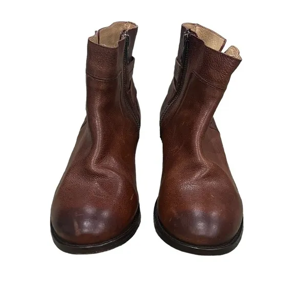 Frye Brown Molly D Ring Buckle Ankle Boots Size 8 1/2 Women's