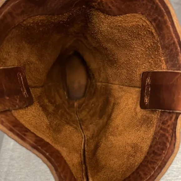 Frye Cara Tall Leather Riding Boots Cognac Size 6B