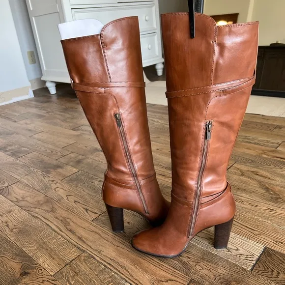 Frye Laurie tall cognac boots